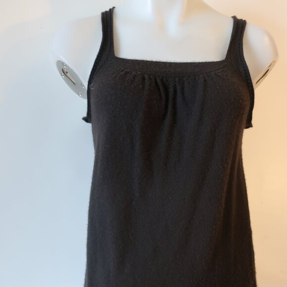 Womens Yigal Azrouel Brown 2Pc Set Cashmere Knit Tank Cardigan Sweater S * - Picture 9 of 16